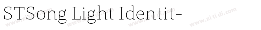 STSong Light Identit字体转换